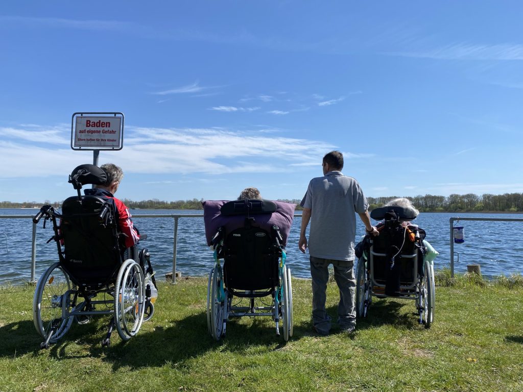 man sight on wheel chair